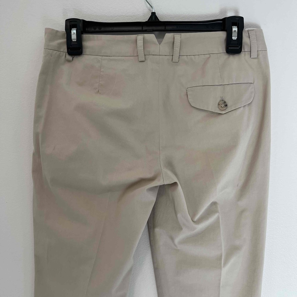 Theory  Womens Khaki Dress Ankle Pants Size 4 ($325) - Picture 4 of 7